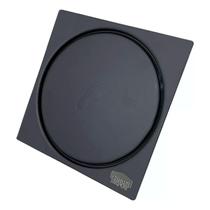 Ralo Click Inteligente Inox Quadrado 15cm Preto Fosco Para Banheiro Cozinha Lavanderia Ralo Anti Odor Anti Inseto