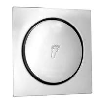 Ralo Click Inteligente P/ Banheiro Quadrado 15 Cm Inox Cromo