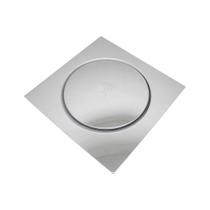Ralo Click Inteligente Quadrado 15x15cm Metal Cromado