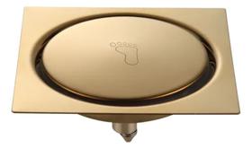 Ralo Click Inteligente Quadrado 9.4cmx9.4cm Banheiro Dourado Ralo Click Inteligente Quadrado 9.4cmx9.4cm Banheiro Dourado