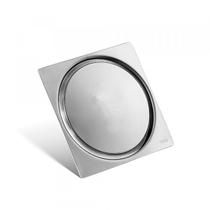 Ralo Click para Banheiro 10x10cm Inox Espelhado Ralo Click para Banheiro 10x10cm Inox Espelhado