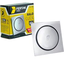 Ralo Click Quadrado 10 X 10cm Inox - Fertak