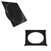 Ralo Click Quadrado 10X10 Preto + Porta Grelha Ralo Click Quadrado 10X10 Preto + Porta Grelha