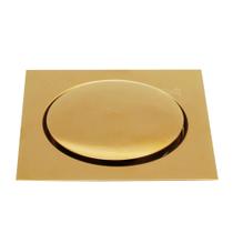 Ralo Click Quadrado Inteligente 15x15 Dourado Gold 5070 Ralo Click Quadrado Inteligente 15x15 Dourado Gold 5070