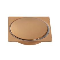 Ralo Click Up Quadrado Para Chão 10Cm Inox Pingoo.Casa - Dourado Rose Ralo Click Up Quadrado Para Chão 10Cm Inox Pingoo.Casa - Dourado Rose