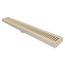 Ralo Com Grelha Vazada Linear Banho Cozinha 7x52cm Bege Ralo Com Grelha Vazada Linear Banho Cozinha 7x52cm Bege