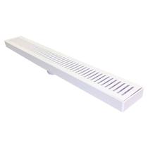 Ralo Com Grelha Vazada Linear Banho Cozinha 7x52cm Branco