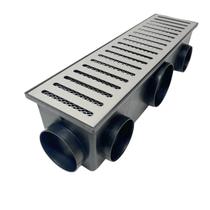 Ralo Completo Externo 15x50 Inox 304 com Tela e 11 Saídas