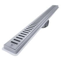 Ralo de Banheiro Abre Fecha 90cm x 5cm Inox 304 Coletor Cinza Seca Box