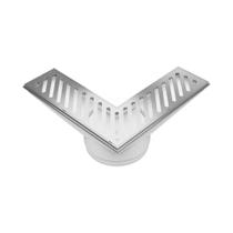 Ralo de Canto Saida 100mm Grelha Cromada