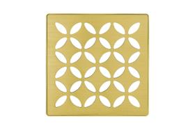 Ralo de chuveiro Schluter Kerdi Floral 10 cm dourado escovado