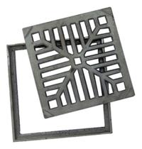 Ralo De Ferro Fundido 10x10 C/caixilho 6 Unidades