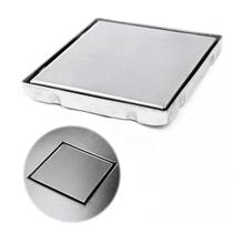 Ralo de Inox Square Tampa Oculta Invisivel 15x15