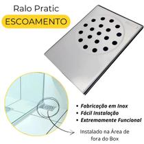 Ralo de Passagem Pratic Para Box Escoamento de Água Inox - BECAZZA