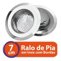 Ralo de Pia Inox 7cm ou 1.1/2 para Válvula Americana Tipo Ralo Japonês - Total Shop Mix