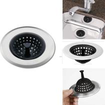 Ralo de Pia Inox Protetor de Pia Cozinha SIlicone Com Cestinho Coletor Prático Ralo de Pia Inox Protetor de Pia Cozinha SIlicone Com Cestinho Coletor Prático