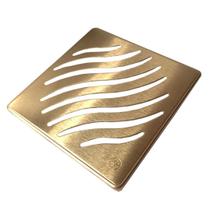 Ralo Dourado Ondas Inox 9,5X9,5 - By Fineza Ralo Dourado Ondas Inox 9,5X9,5 - By Fineza