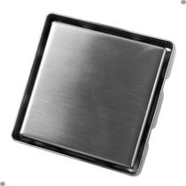 Ralo dreno oculto tampa invisivel quadrado 10x10 inox com vavula anti inseto