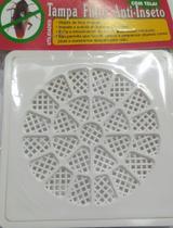 Ralo E Grelha Anti Inseto Com Tela 10cm D'Rose Para Banheiro Quadrado Branco. Ralo E Grelha Anti Inseto Com Tela 10cm D'Rose Para Banheiro Quadrado Branco.