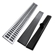 Ralo Externo 15x80 Alumínio com Coletor Plástico Saída Central 100mm e Tela Ralo Externo 15x80 Alumínio com Coletor Plástico Saída Central 100mm e Tela