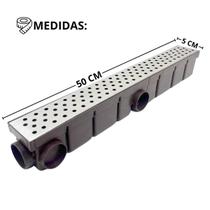 Ralo Externo Quintal 6x50 Inox 304 Perfurado Bol Cocho Marrom