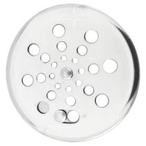 Ralo Giratória Metal Redondo Cromado 10x10cm Premium Banheiro CasaGrande Mundial