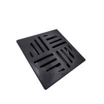 Ralo Grelha Anti-inseto Automático Inteligente Quadrado 15x15cm Banheiro Lavatório Preto Abs