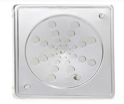 Ralo Grelha C/ Caixilho E Fechamento 15cm Quadrado CROMADO CCCF150QUCR