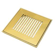 Ralo Grelha Com Base Invinox 15x15 Listras Gold 5006/1.g.c