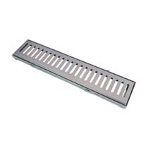 Ralo Grelha com Caixilho Aço Galvanizado 10x50cm para Pisos Prata Metasal Ralo Grelha com Caixilho Aço Galvanizado 10x50cm para Pisos Prata Metasal