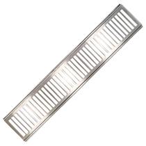 ralo grelha de aluminio com porta grelha 15 x 100 cm