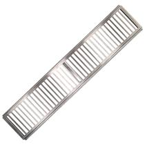 ralo grelha de aluminio com porta grelha 20 x 100 cm