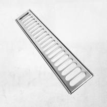 Ralo Grelha Inox 10x50cm Caixa Coletora Pluvial - Alta Resistência ACVENT