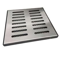 Ralo Grelha Inox 20x20 com Aro e Tela Anti Escorpião