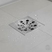 Ralo Grelha Inox Para Banheiro Quadrado 15x15 Com Fecho CasaGrande Mundial - Um Novo Conceito.