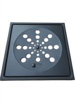 Ralo Grelha Inox Preto Black Banheiro Quadrado 10x10 C/ Caixilho Ralo Grelha Inox Preto Black Banheiro Quadrado 10x10 C/ Caixilho
