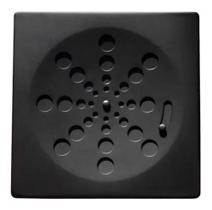 Ralo Grelha Inox Preto Black Banheiro Quadrado 10x10 C/ Fecho - SS Metais