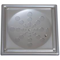 Ralo Grelha Inox Quadrada 10cm Polida Com Caixilho Com Fecho - ESTILMAX Ralo Grelha Inox Quadrada 10cm Polida Com Caixilho Com Fecho - ESTILMAX