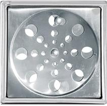 Ralo Grelha Inox Quadrado 100mm com fecho overtime