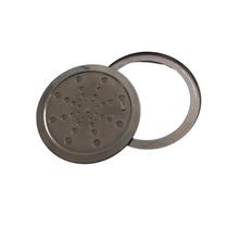 Ralo Grelha Inox Redonda 100 mm C/Fecho Com Aro Inox 0,6 mm