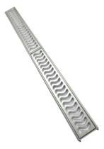 Ralo Grelha Linear 10x100 Elite Anti Insetos Em Alumínio Com Aro De Fixação Caixilho(2 Peças De 10x50cm)