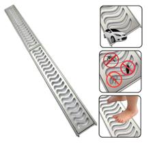 Ralo Grelha Linear 10x100cm Elite Anti Insetos Em Alumínio Com Aro De Fixação (kit De 2 Peças De 10x50cm)