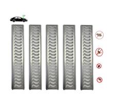 Ralo Grelha Linear 10x250cm Reforçada, Anti Insetos Em Alumínio Com Aro De Fixação (kit De 5 Peças De 10x50cm)