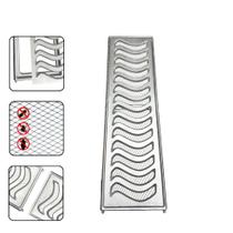 Ralo Grelha Linear 15x350cm Reforçada Alumínio Com Tela e Aro de Fixação Caixilho (kit de 7 peças de 15x50cm)