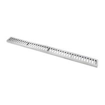 Ralo Grelha Linear com Caixilho Alumínio Escovado 10x100cm Ralo Grelha Linear com Caixilho Alumínio Escovado 10x100cm