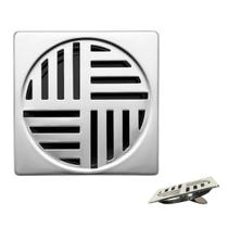 Ralo Grelha Max Automática Quadrado Cromado 15cm Estrela