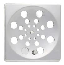 Ralo Grelha Quadrado 15x15 Para Banheiros Aço Inox Função Abre E Fecha