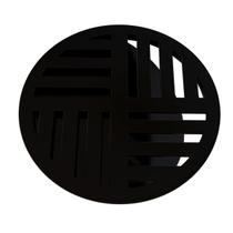 Ralo Grelha Redonda Com Fecho Automático Preto 10cm Estrela