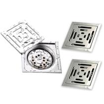 Ralo Inox 10X10 Anti Odor Kit 2 Uni Banheiro Lavabo Varanda Anti Retorno Insetos Alta Vazao Removivel Ralo Inox 10X10 Anti Odor Kit 2 Uni Banheiro Lavabo Varanda Anti Retorno Insetos Alta Vazao Removivel