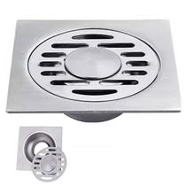 Ralo Inox 10x10 Banheiro Lavabo Resistente Grande Escoamento Seguro Higienico